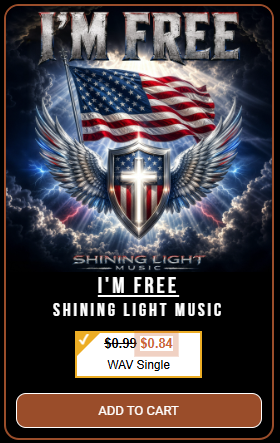 Screenshot of a Music card shortcode.